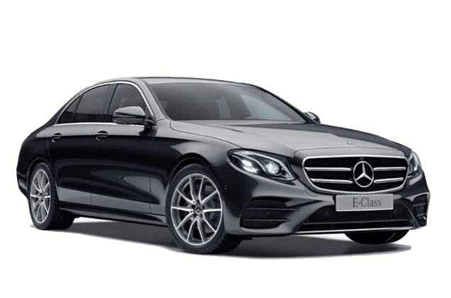 Mercedes E Class를 타고 베니스에서 택시를 타세요.