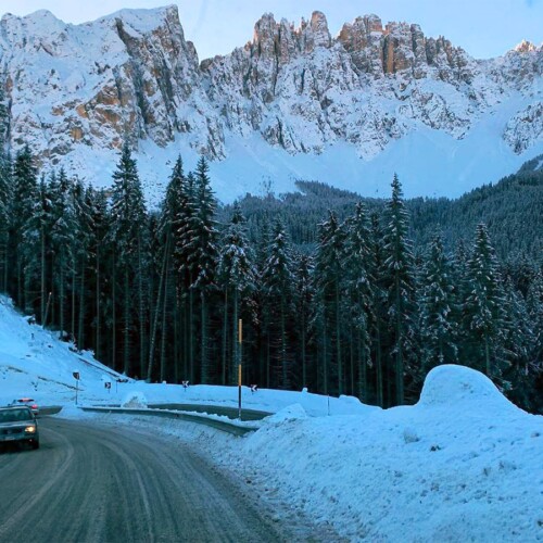 From Venice to Cortina d Ampezzo road